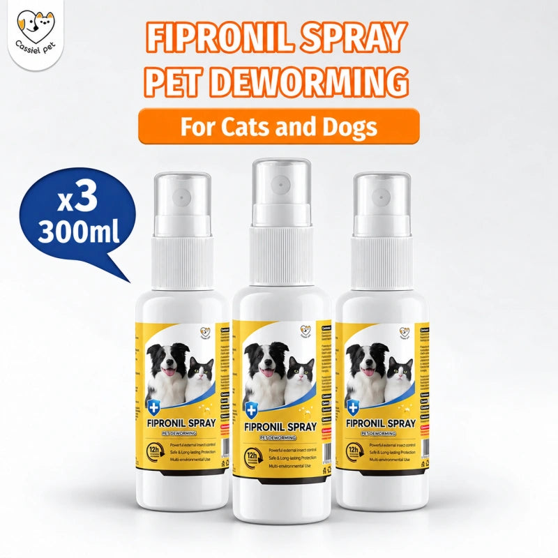 Cassiel Pet Flea & Tick Spray for Dogs, Cats & Pet Areas