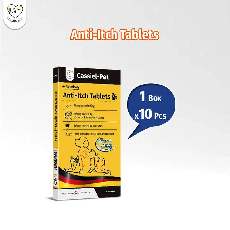 Cassiel Pet single box of 10 anti-itch tablets