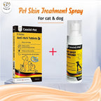 Cassiel Pet anti-itch tablets and pet skin treatment spray bundle