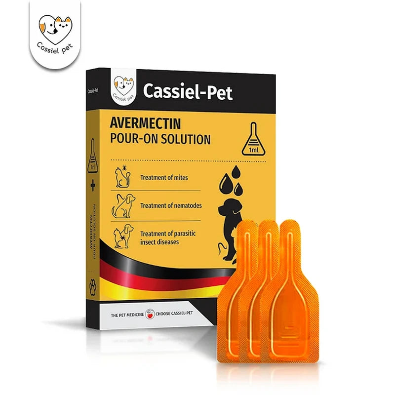 Cassiel Pet single box with three Avermectin ampoules