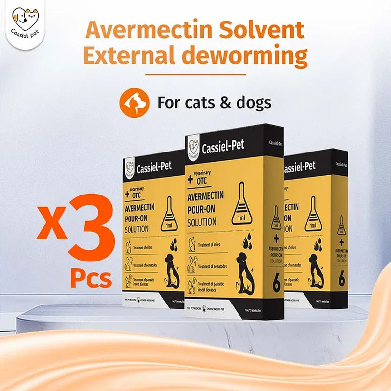 Cassiel Pet three-box Avermectin spot-on bundle