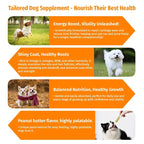 Cassiel Pet dog energy coat joint growth and peanut-butter flavor benefits