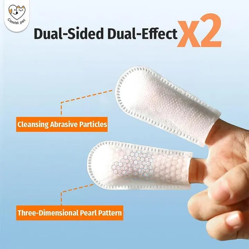 Cassiel Pet dual-sided textured finger wipe