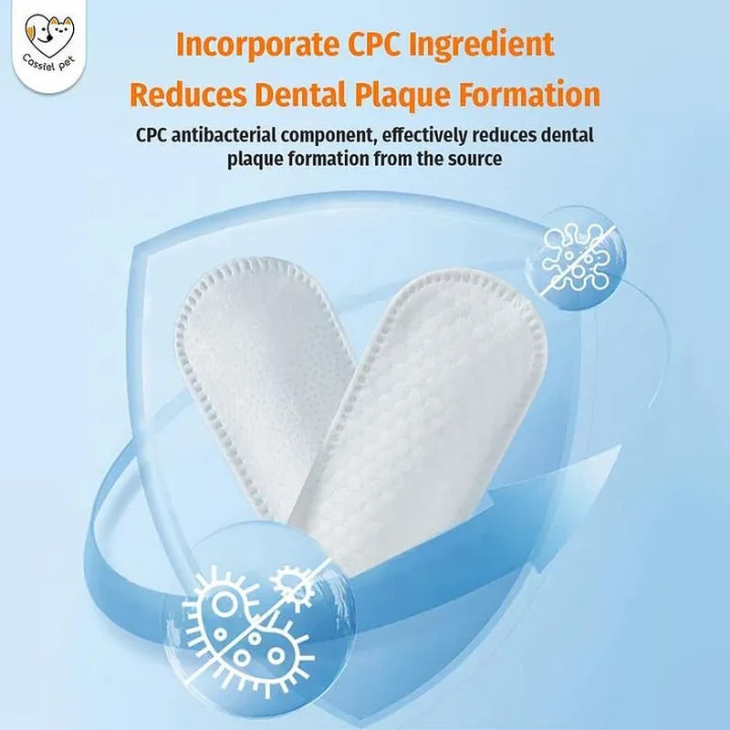 Cassiel Pet CPC antibacterial ingredient and plaque support illustration