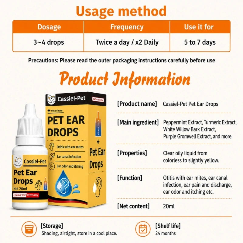 Cassiel Pet usage method ingredients and storage information