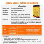 Cassiel Pet anti-itch tablets ingredients directions and dosage chart