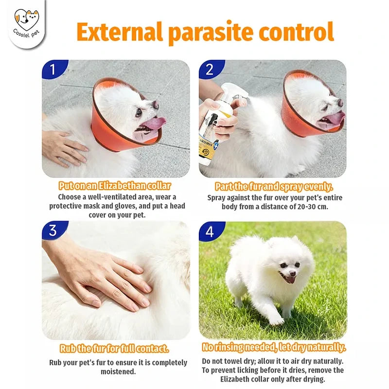Cassiel Pet external parasite-control application steps