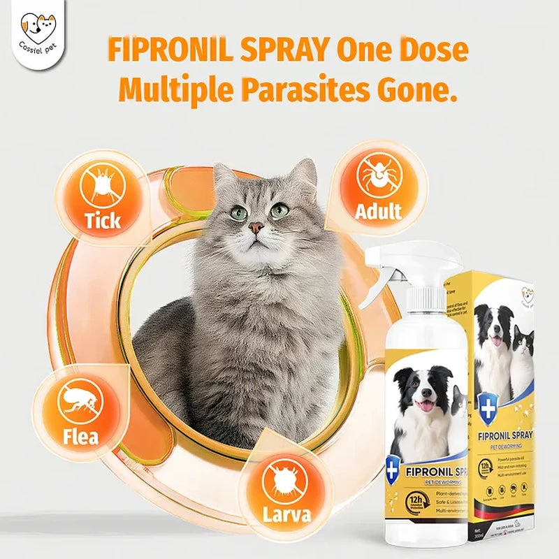 Cassiel Pet one-dose parasite control illustration for cats