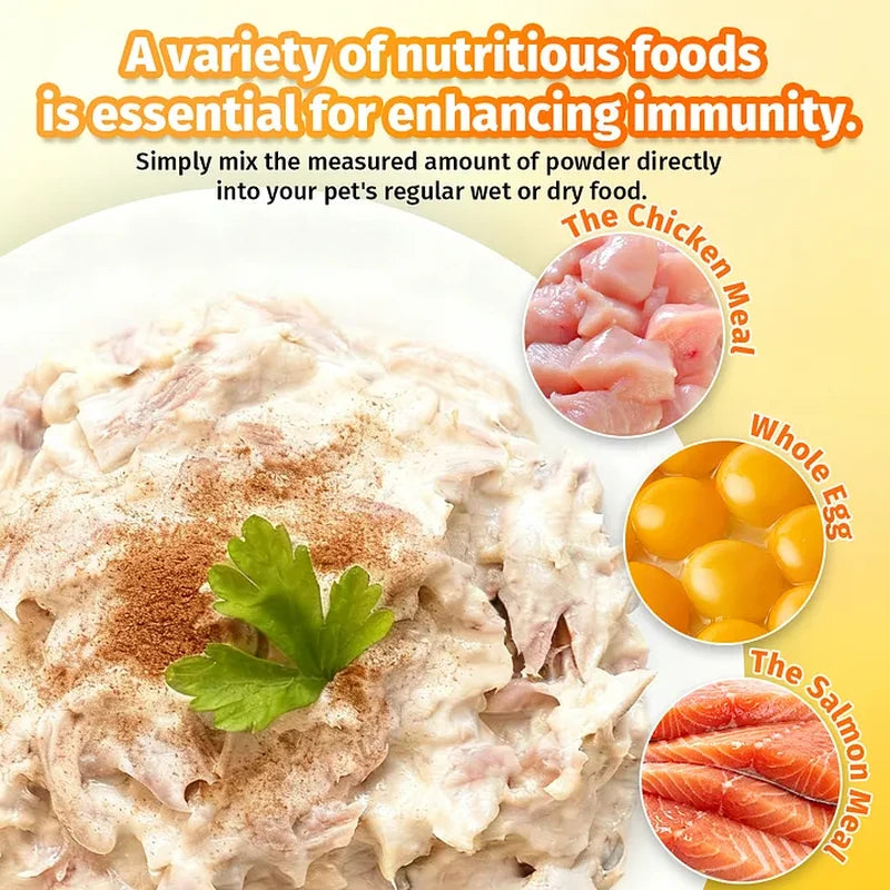 Cassiel Pet whole-food powder ingredients for immunity and coat