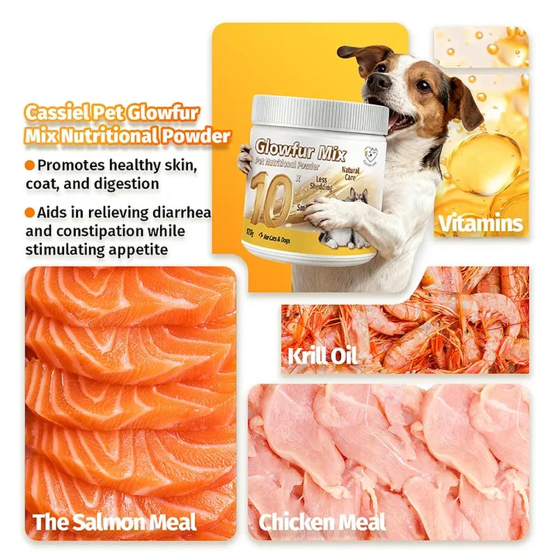Cassiel Pet salmon krill oil and chicken meal ingredients