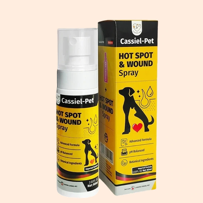 Cassiel Pet 60 ml Hot Spot and Wound Spray bottle and box