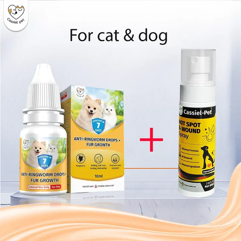 Cassiel Pet anti-fungal drops and Hot Spot Spray bundle