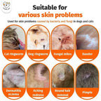 Cassiel Pet ringworm fungal mites dandruff dermatitis redness and pimples skin concerns