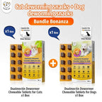 Cassiel Pet cat and dog Dualmectin dewormer bundle one box each