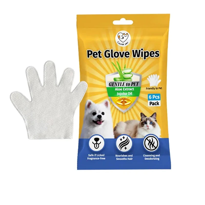 Cassiel Pet pet glove wipes package and glove