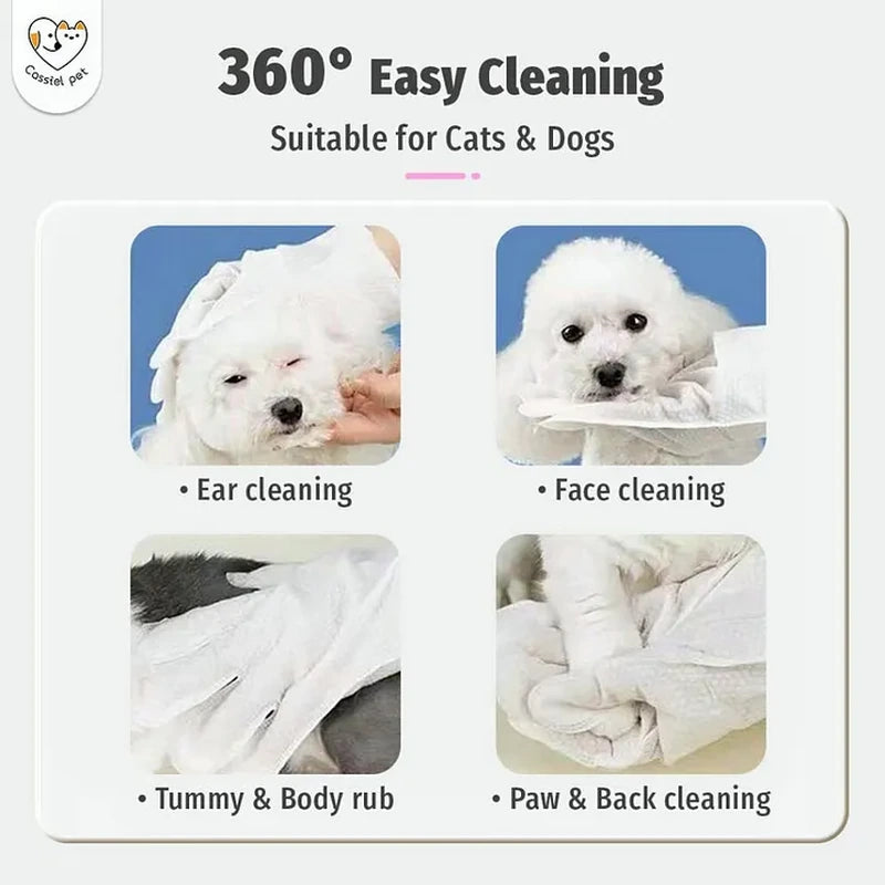 Cassiel Pet ear face body paw and back cleaning uses