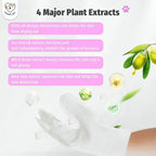 Cassiel Pet four plant extracts in waterless pet wipes
